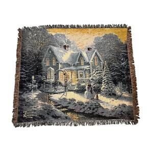 Blessings Of Christmas Tapestry Throw By Thomas Kincade New With Tags 60 X 50